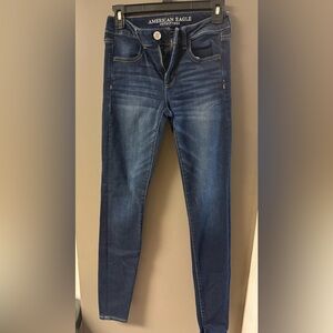 American Eagle Outfitters Women's Dark Blue Skinny Jeans